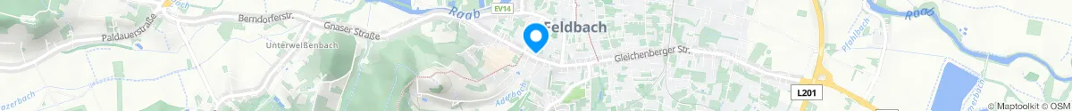 Kartendarstellung des Standorts für Leonhard-Apotheke in 8330 Feldbach